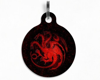 Pet ID Tag | GOT Targaryen House - GOT Dog Tag, Double Sided