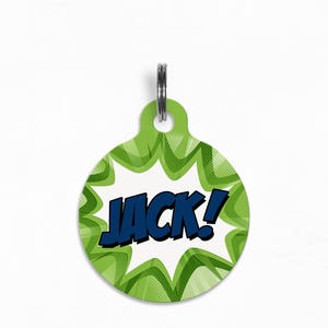 Pet ID Tag | &quot;Jack&quot; - Comic Burst Series #2 Dog Tag, Double Sided