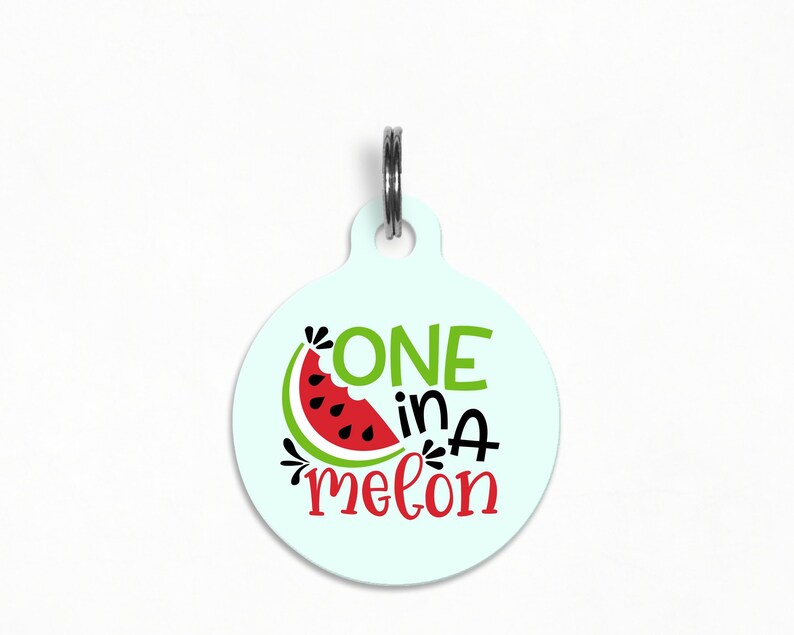 Pet ID Tag one in A Melon Summer Watermelon Etsy