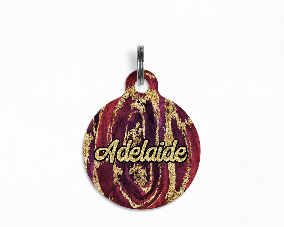 Pet ID Tag adelaide Gold Marble Swirl Etsy
