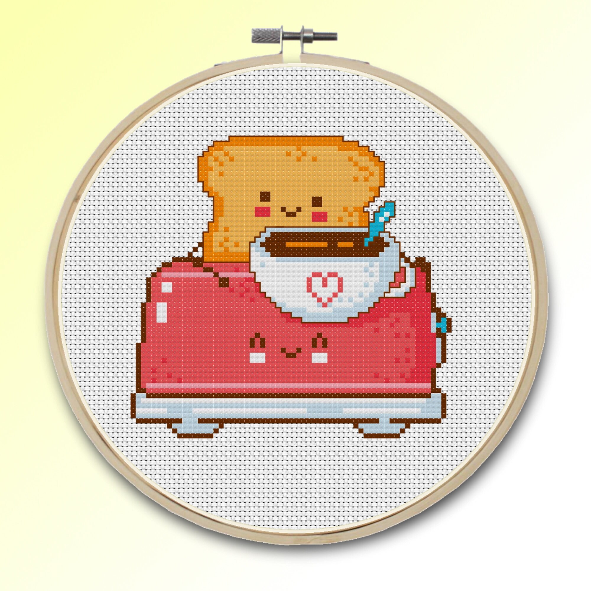 Kawaii Food Cross Stitch Pattern PDF Set of 9 Each Approx - Etsy UK