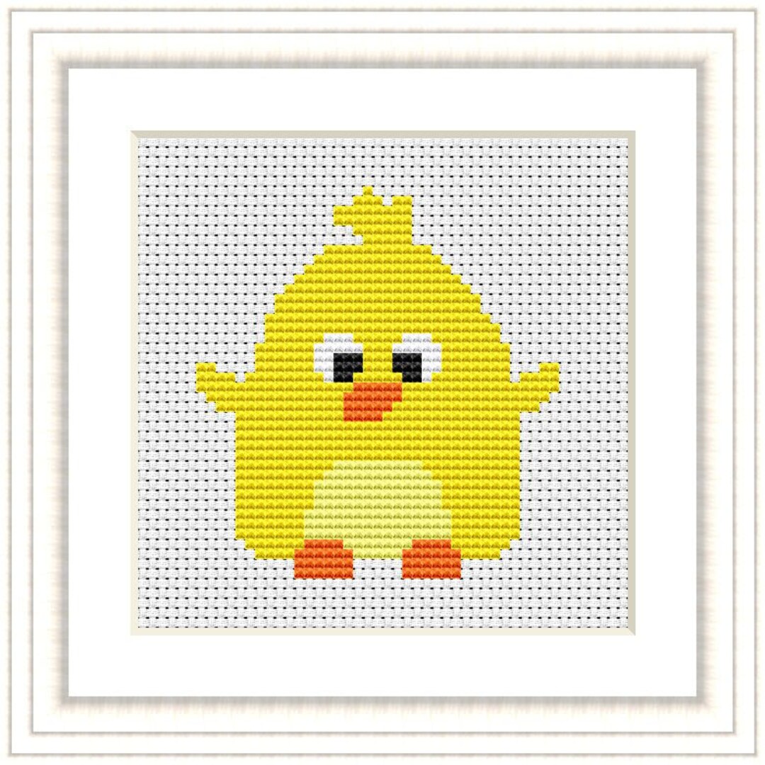 Cute Yellow Chick Cross Stitch Pattern (PDF, Immediate Download) 2.64 ...