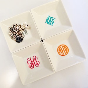 Monogrammed Jewelry Ring Dish