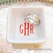 Petite Monogrammed  Ring Dish 