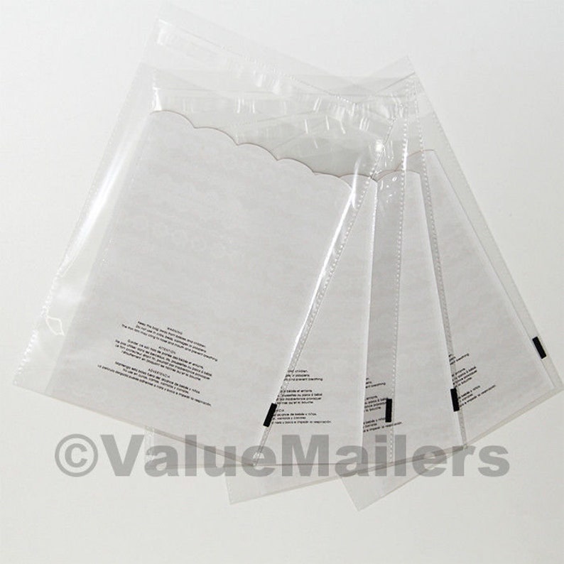 2000 19x24 1.5 Mil Bags Resealable Clear Suffocation Warning Poly OPP Cello Bag