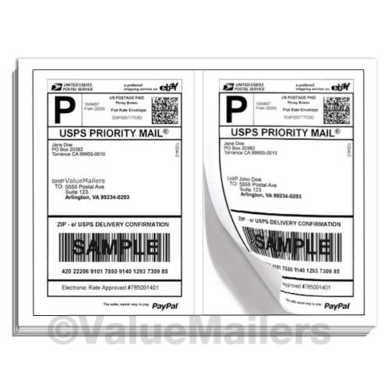 100 XL SHIPPING shipping LABELS 8.5 x 5.5 Blank