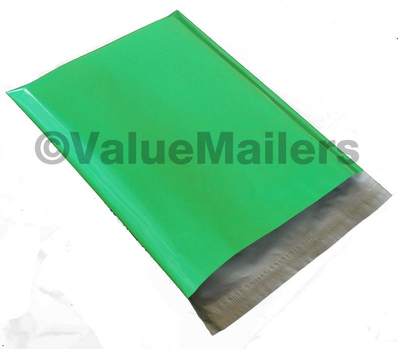 1,000 12x15.5 GREEN Poly Mailers Envelopes Bag Couture Boutique Quality Bags