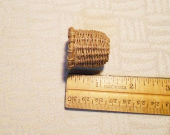 Sale Mini hand woven gathering basket Harvest basket Yarn basket Toy storage Towel basket mini Plant basket 1 1/8" H x  1 1/8" W