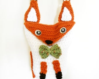 Easter gift Fox Child's Purse, Unique Animal Purse, crossbody bag, Birthday gift, little fox purse with adjustable strap, Children's Day