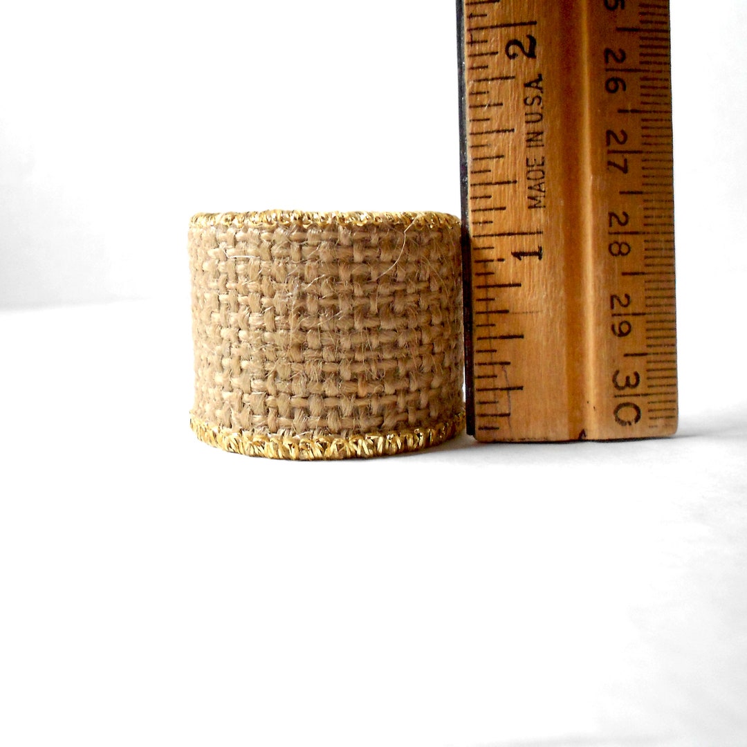 Mini Woven Baskets With Gold Trim for You to Decorate, for Doll