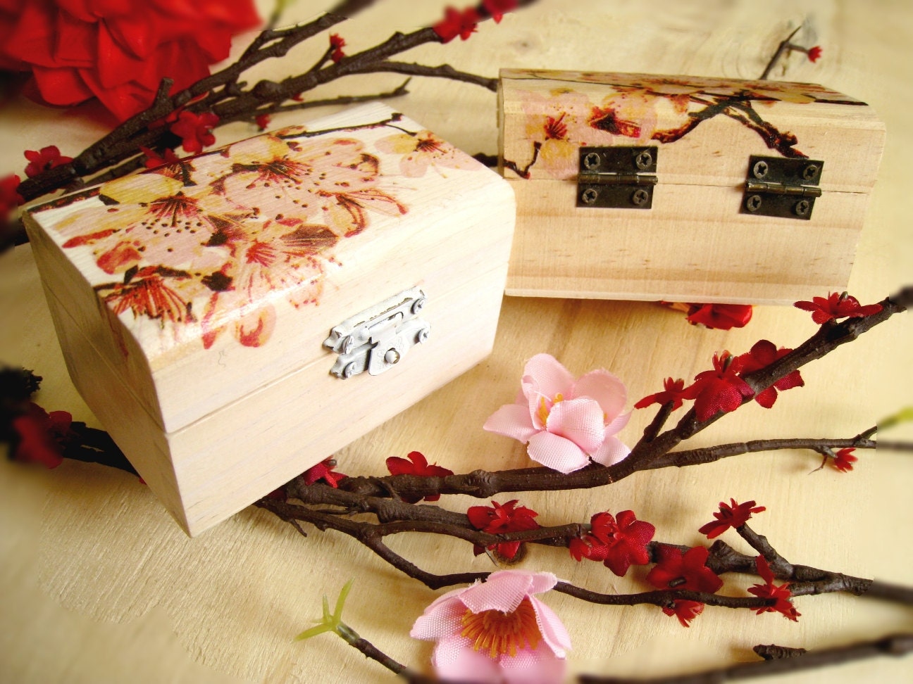 Cherry blossom shop jewelry box