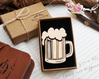 Beer mug SD Memory Card Wooden case, Card holder magnet, Wedding photos storage box, Birthday gift for photographer,Anniversary gift for him