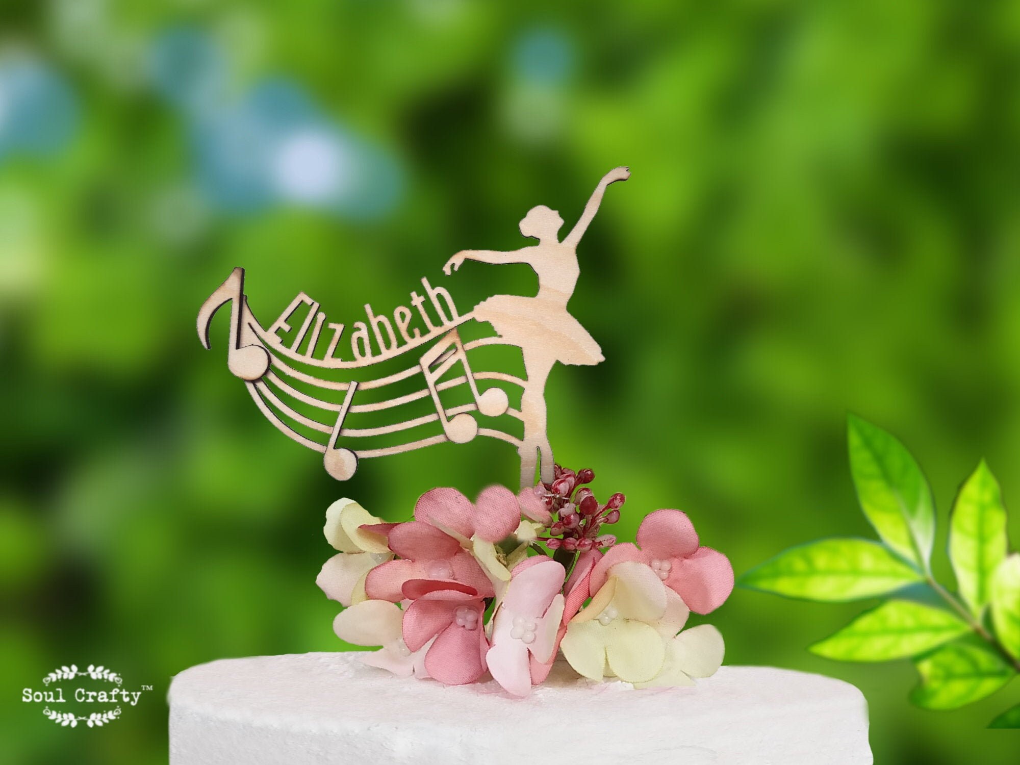 topper for birthday cake wooden cake topper dancer cake topper cake ...
