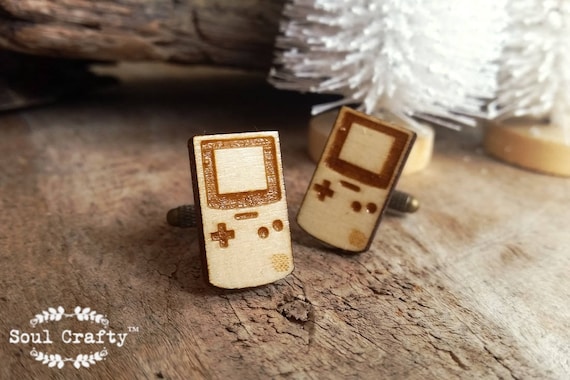 Nintendo Game Boy Wooden Cufflinks retro game tetris Dad Grooms Best man Groomsman Rustic Wedding Birthday Gift Cuff links Il_570xn