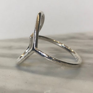 Sterling Silver Hammered Heart Ring image 6