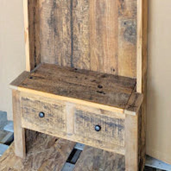 Rustic Hall Tree Etsy
