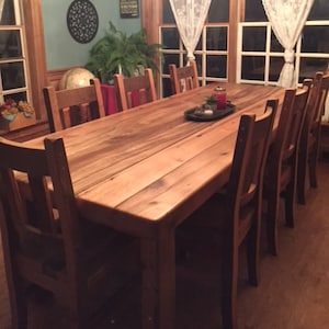 White Oak Plank Farm Table, made from Reclaimed Barn Wood, Made to Order