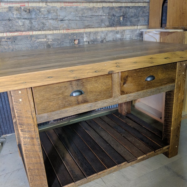 Rustic Kitchen Island Etsy