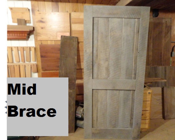 Mid-bar Brace Barn Door Room Divider, Circle Sawn, Made to Order