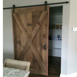 X Brace Barn Door made from Reclaimed Pine Barn Wood, 30&quot;  36&quot; and 48&quot; Widths and Custom Sizes, Made to Order