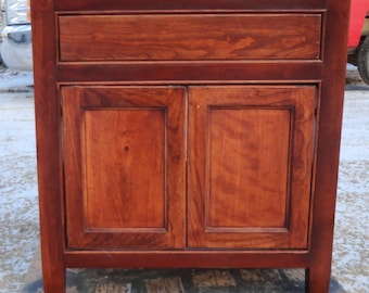 Bathroom Vanity made from Rustic Cherry Wood, single sink 30" Made to Order, Custom Sizes Available, Corwin