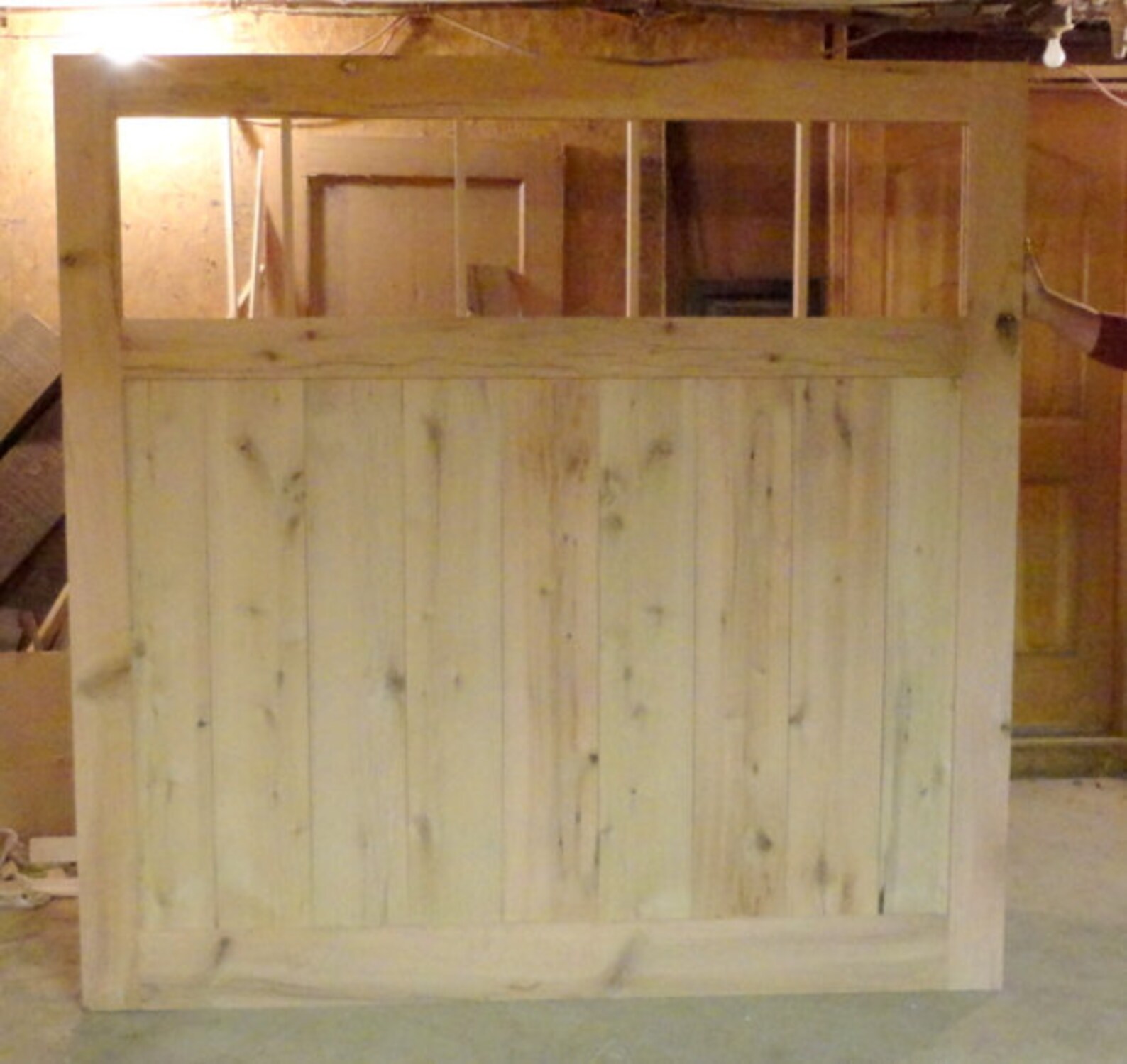 Barn Door Room Divider With Windows Made From Reclaimed Oak Etsy
