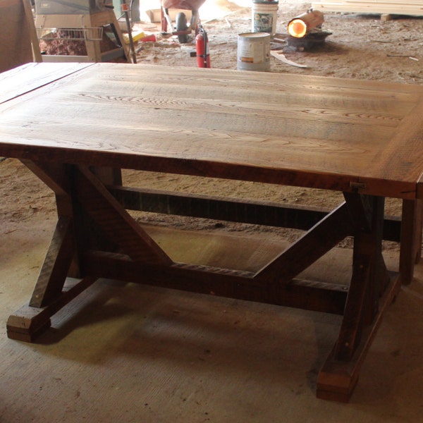 Farmhouse Table  Made of Reclaimed White Oak, Made to Order