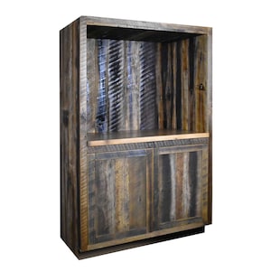 Entertainment Center made of Reclaimed Rustic Pine Barn Wood