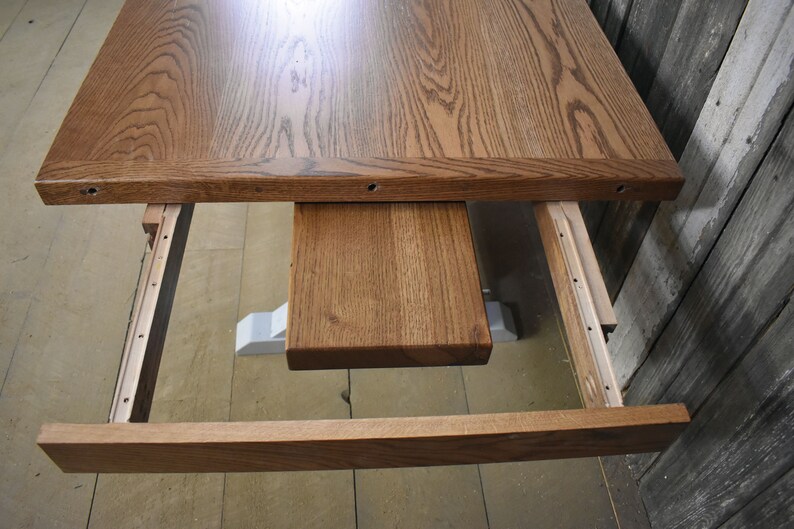 Trestle Dining Table With Removable Leaves Made of Reclaimed Etsy