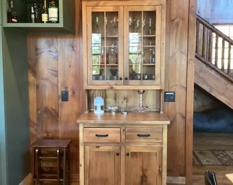 Rustic Wood Hutch, handcrafted from your choice of wood and finish