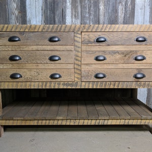 Rustic Bathroom Vanity made from Reclaimed Pine Barn Wood, Industrial Style Kirker