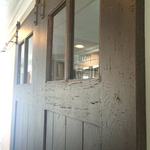 Barn Doors with Windows, Made From Reclaimed Oak Barnwood, Many Sizes, Made to Order image 2