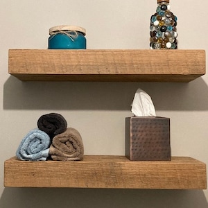 Floating Shelf, Made from reclaimed barn wood, Pricing by lineal foot, Various dimensions available