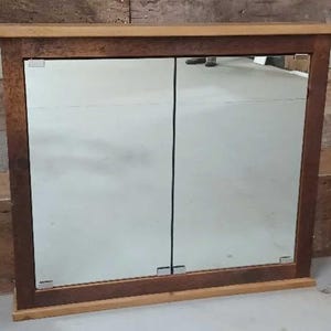 Medicine Cabinet with mirror, made from reclaimed wood, free shipping with purchase of a vanity