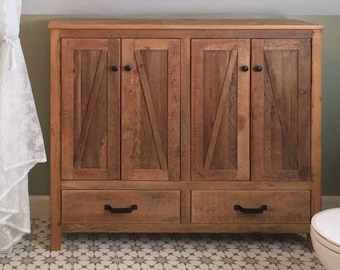Storage Cabinet, Made to Order from Reclaimed Pine Barn Wood, Tiffin