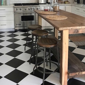 Rustic Reclaimed Wood Kitchen Island, Handcrafted Farmhouse Charm, Storage Shelf, Custom sizes, Custom styles, Made to order