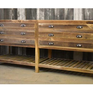 Rustic Vanity, Made to Order from Reclaimed Pine Barn Wood, 72", 60", 48" and 36" Industrial Style Kirker