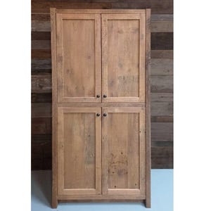 Linen Cabinet with Glass Door, Wood Door or No Door, made of Reclaimed Pine Barn Siding, Tiffin