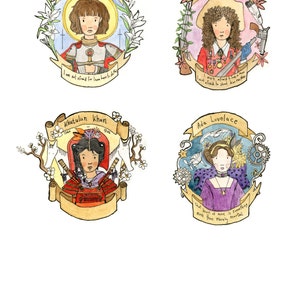 Heroines of History print or postcards