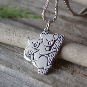 Bijou Animal Boucles D'oreilles Koala En Argent Sterling 925 PARYFO - Pendantes Cœur, Cadeau Femme/fille Bijou Hypoallergénique Koala