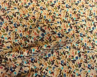 Vintage 1940s /50s Cotton Dress Craft Fabric Corn Field Design 40"L x 35"W
