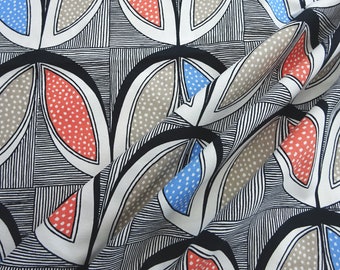 Ikea Cotton Interiors Fabric Mid Century Abstract Modern Art Design 36"L x 58"W