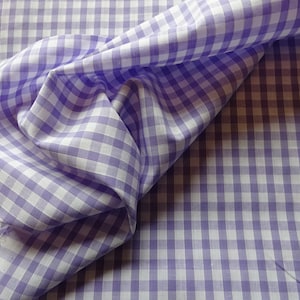 Cotton 1/4&quot; Gingham Check Dress Making Fabric in Pink, Orange or Mauve 36&quot; x 44&quot;