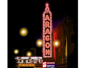 Chicago art - Aragon Ballroom - Painting of a piece of Chicago history