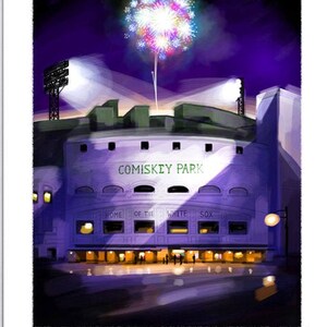 Chicago art - Old Comiskey Park - painting
