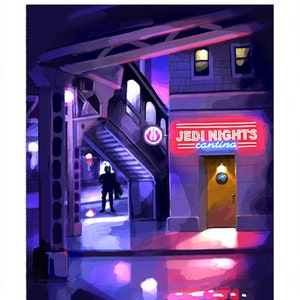 Jedi Nights - Painting of Chicago Star Wars Bar (fictional)