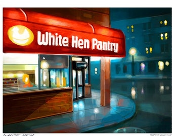 Chicago art - White Hen - painting