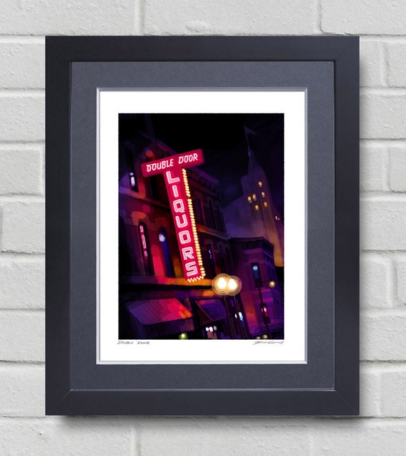 Chicago Art Painting Of Double Door Club Wicker Park Etsy