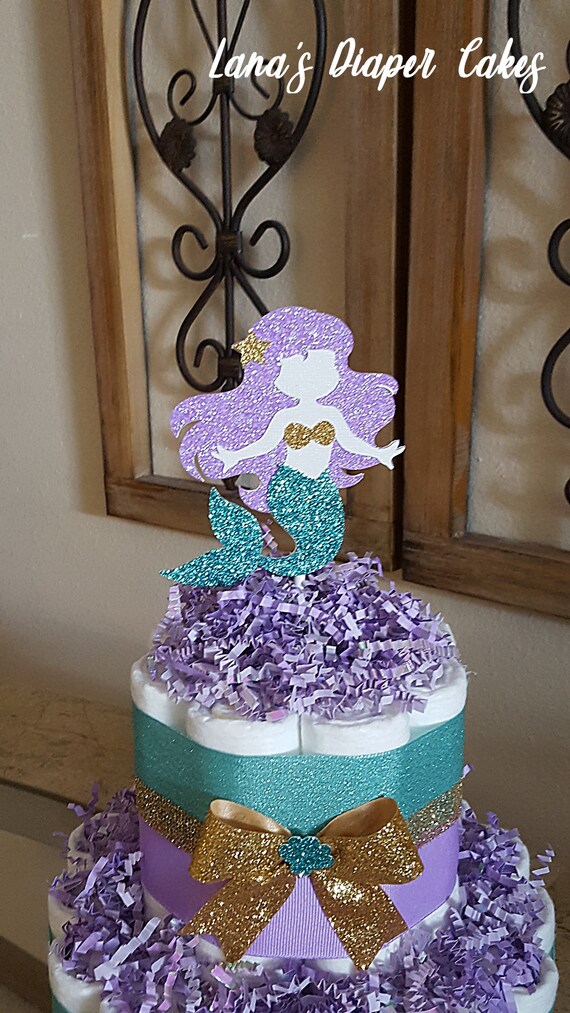little mermaid diaper cake