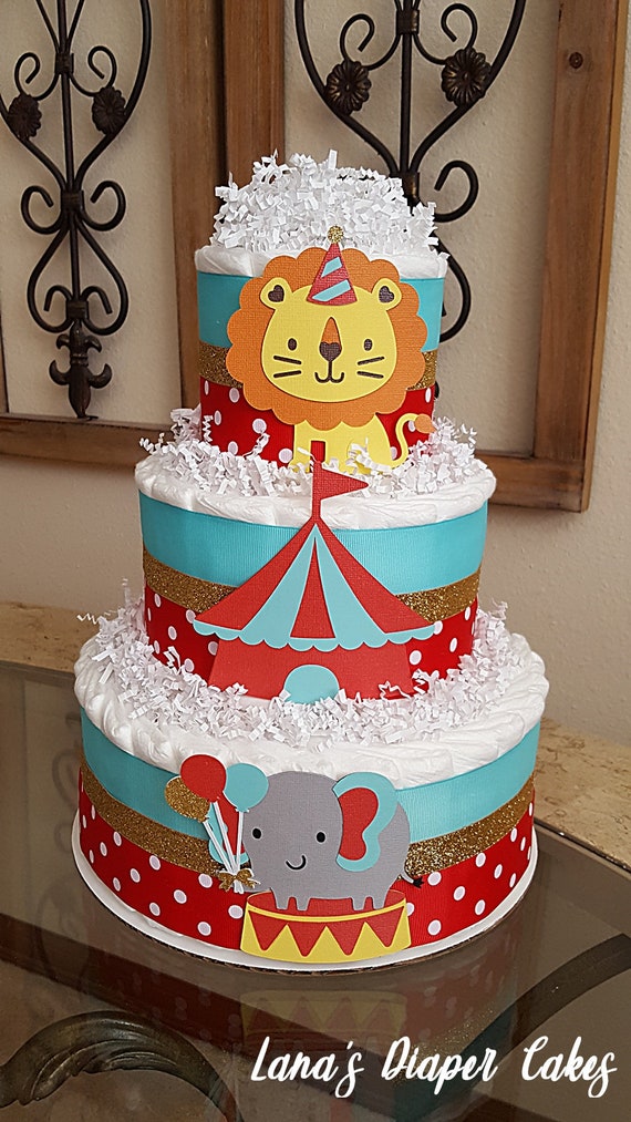 circus diaper cake